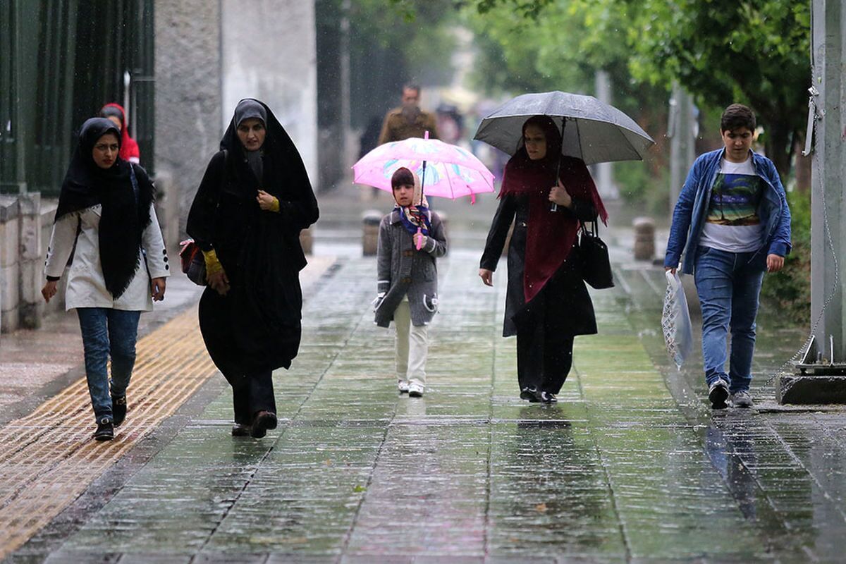 رگبار باران و وزش باد شدید در تهران
