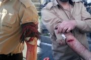قانون شکنان با قمه از ٣ نیروى شهربان پذیرایى کردند!+تصاویر
