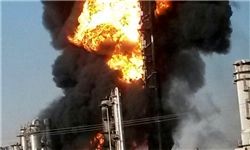 پتروشیمی سعودی در آتش سوخت