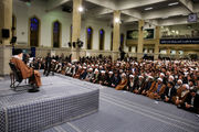 دیدار مردم قم با رهبر انقلاب در سالروز قیام ۱۹ دی/ گزارش تصویری