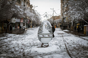 برف بهاری در تبریز
