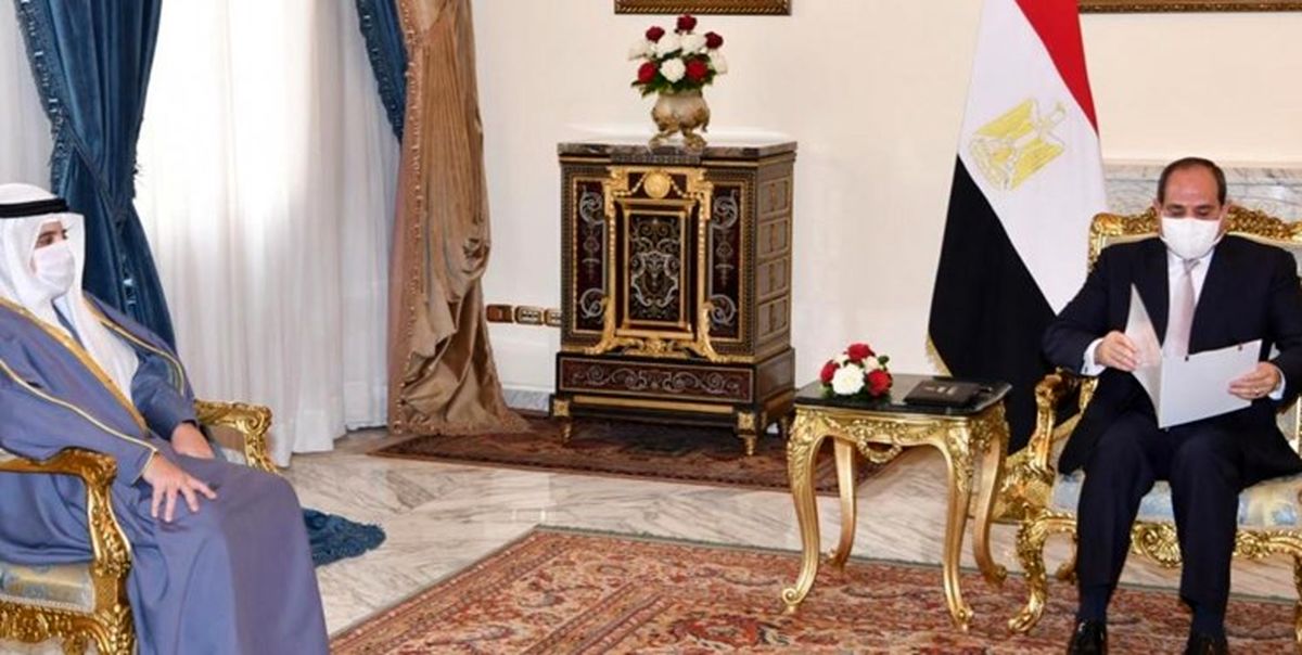 دیدار وزیر خارجه کویت با رئیس‌جمهور مصر