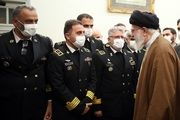دیدار جمعی از فرماندهان نیروی دریایی ارتش با رهبر انقلاب/گزارش تصویری