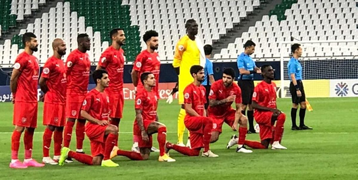 حضور رامین رضائیان در ترکیب الدحیل مقابل پرسپولیس