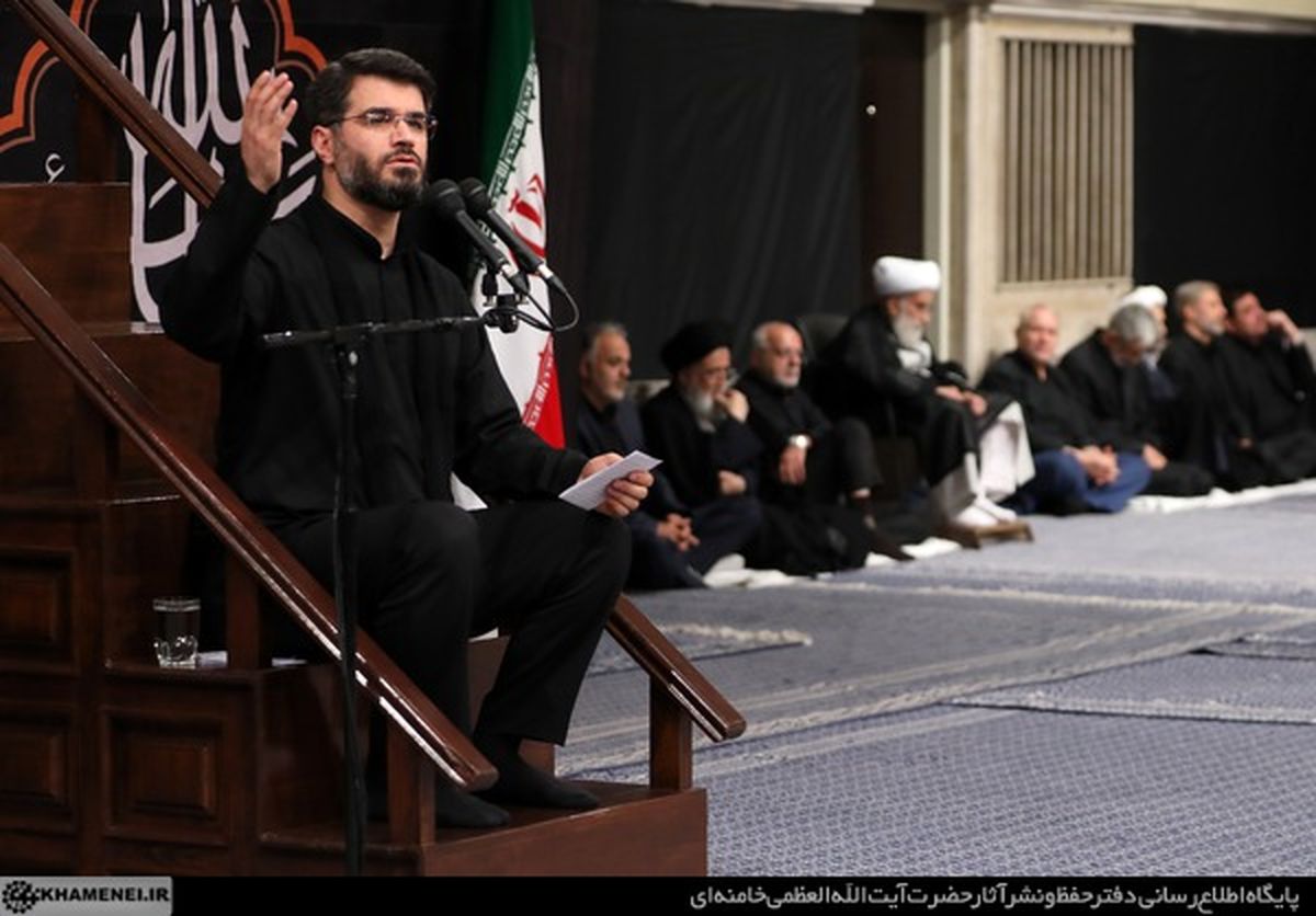 روضه‌خوانی و مداحی میثم مطیعی در بیت رهبری+فیلم
