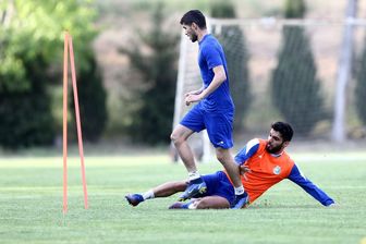 انگیزه بالای آمانوف در تمرین امروز آبی پوشان+ عکس