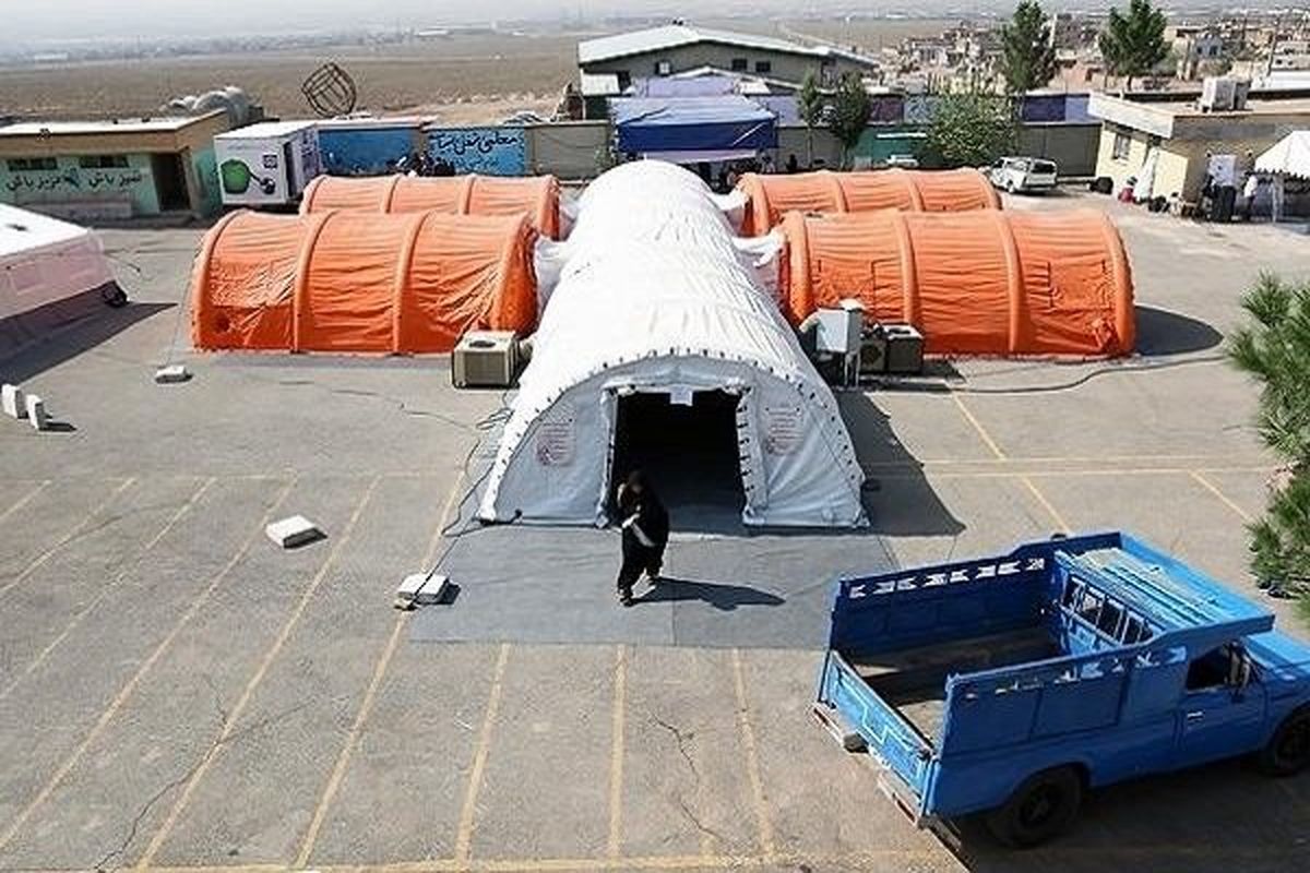 بیمارستان صحرایی مازندران در مرز مهران برپا شده است