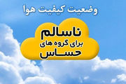 
کیفیت هوای مشهد در حالت هشدار
