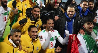 خوشحالی بازیکنان تیم ملی پس از صعود +فیلم