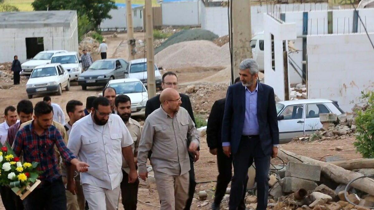 سومین حضور قالیباف در مناطق زلزله زده کرمانشاه+عکس