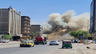 آتش سوزی گسترده در بغداد+فیلم