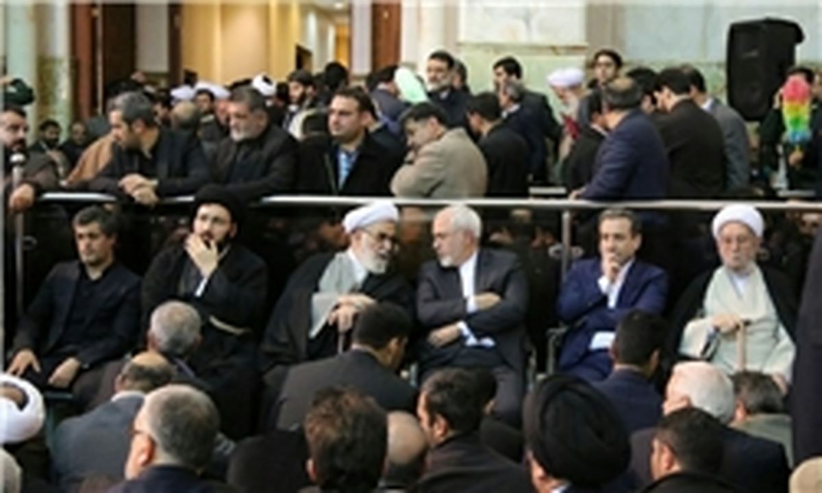 ظریف در مراسم آیت‌الله هاشمی رفسنجانی/ عکس