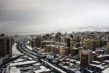 برف بهاری در تبریز