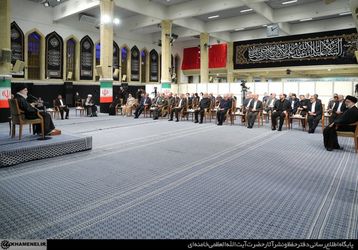 دیدار رئیس‌جمهور و اعضای هیئت دولت با رهبر معظم انقلاب/گزارش تصویری
