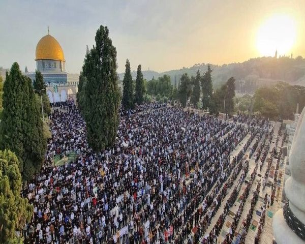 مسجدالاقصی میزبان 200 هزار نمازگزار/گزارش تصویری