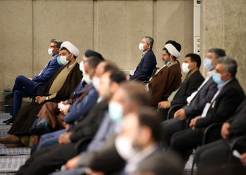 دیدار رئیس و نمایندگان مجلس شورای اسلامی با رهبر معظم انقلاب/گزارش تصویری