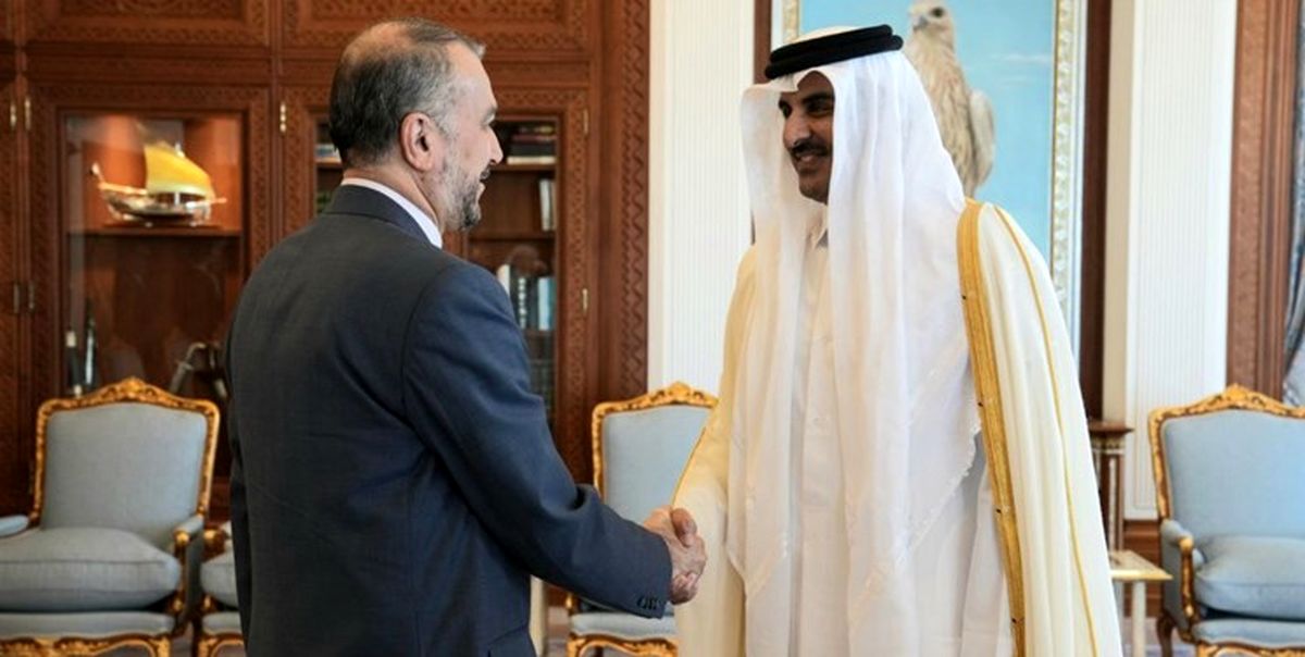 دیدار امیرعبداللهیان با امیر قطر