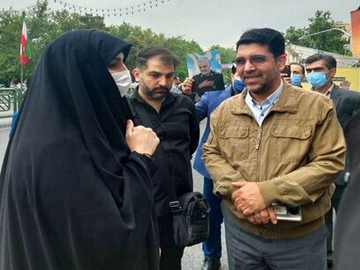 دختر سردار سلیمانی در راهپیمایی روز قدس+عکس