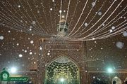 بارش برف پاییزی در حرم امام رضا(ع)/ گزارش تصویری