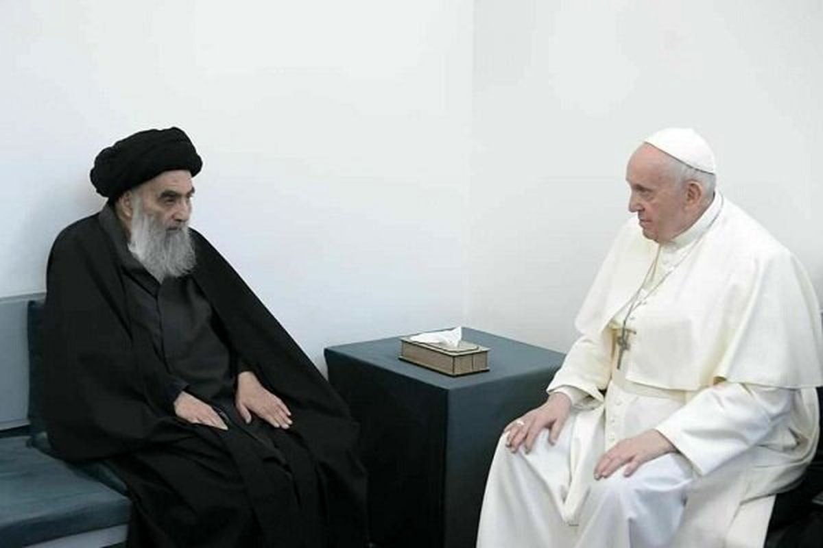 موضع گیری بی‌نظیر آیت‌الله سیستانی در برابر پاپ