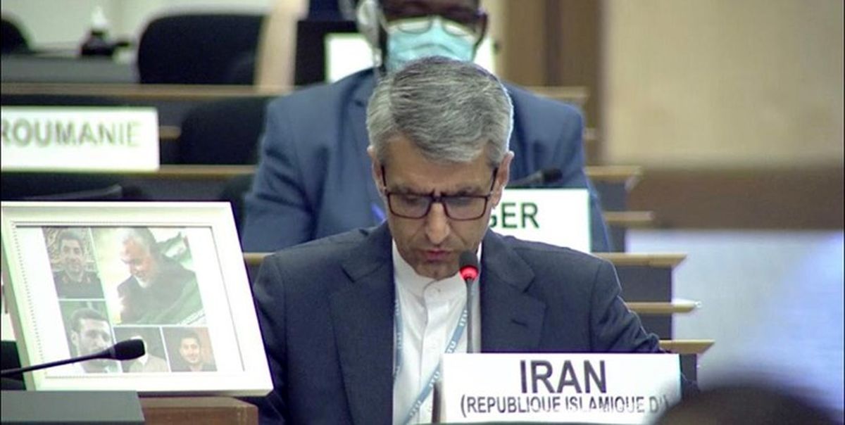 درخشش قاب عکس سردار شهید در شورای حقوق بشر سازمان ملل