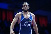 اولین پیروزی امیرعلی آذرپیرا در مسابقات جهانی کشتی
