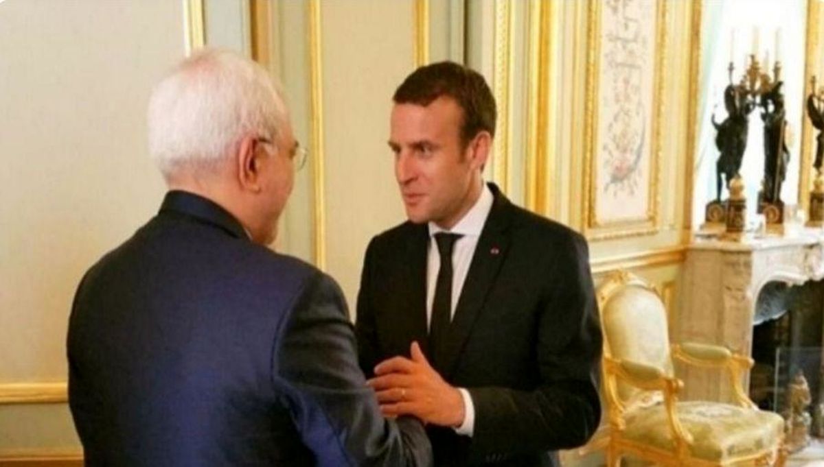 دیدار ظریف با مکرون