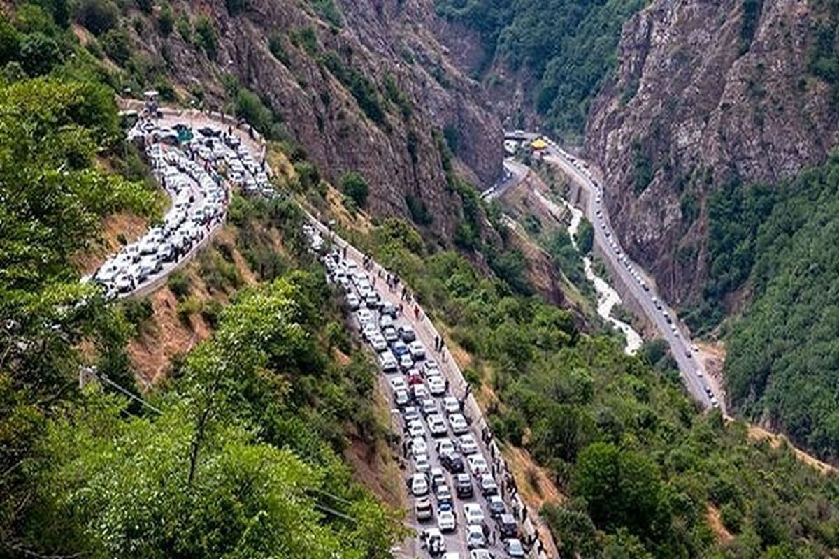 جاده هراز دوطرفه شد