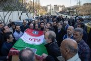 تشییع پیکر کریم مجتهدی/ گزارش تصویری